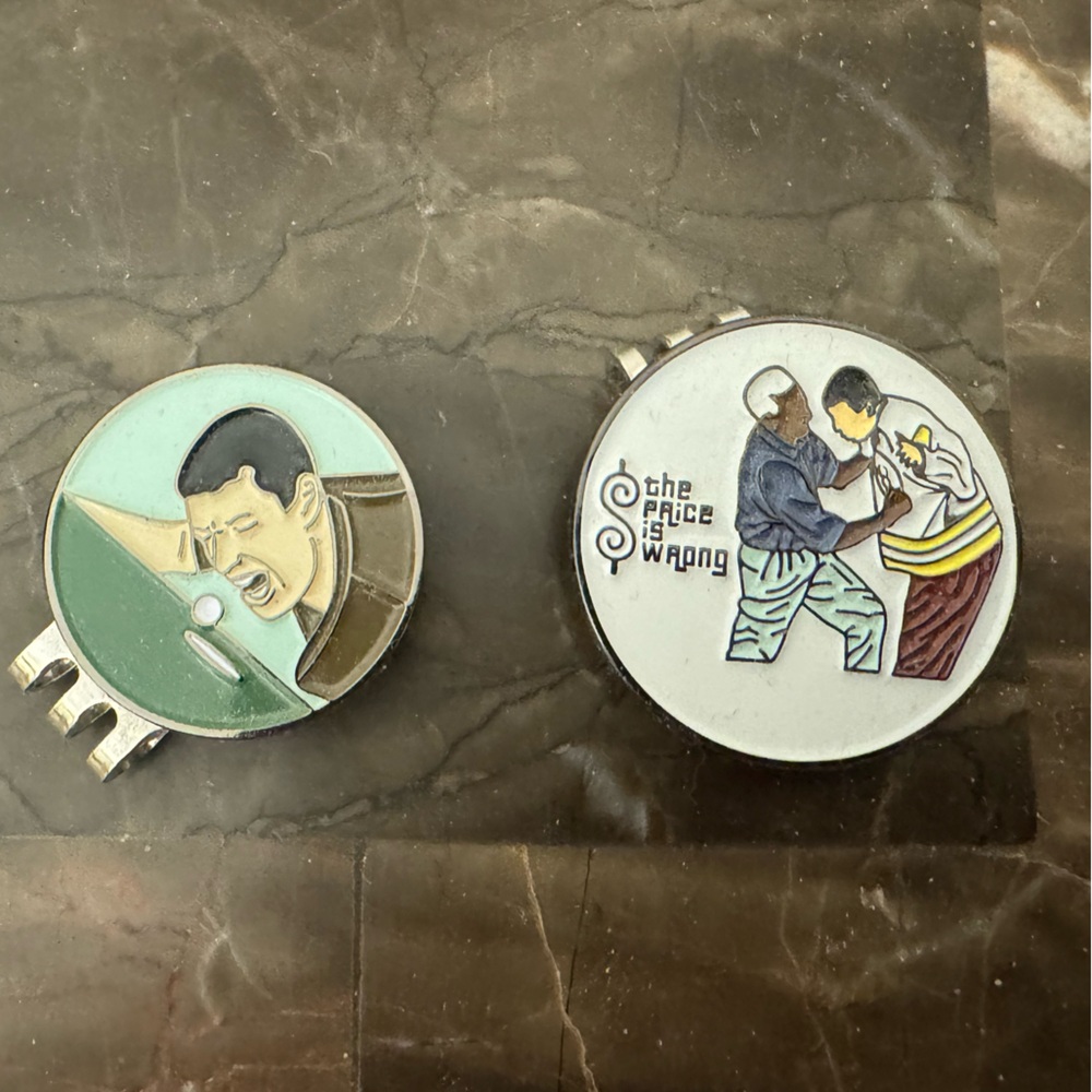 5/$25 Golf Ball Marker with Magnetic Golf Hat Clip happy Gilmore